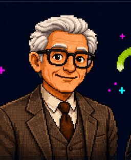 Pixel-Porträt von Konrad Zuse
